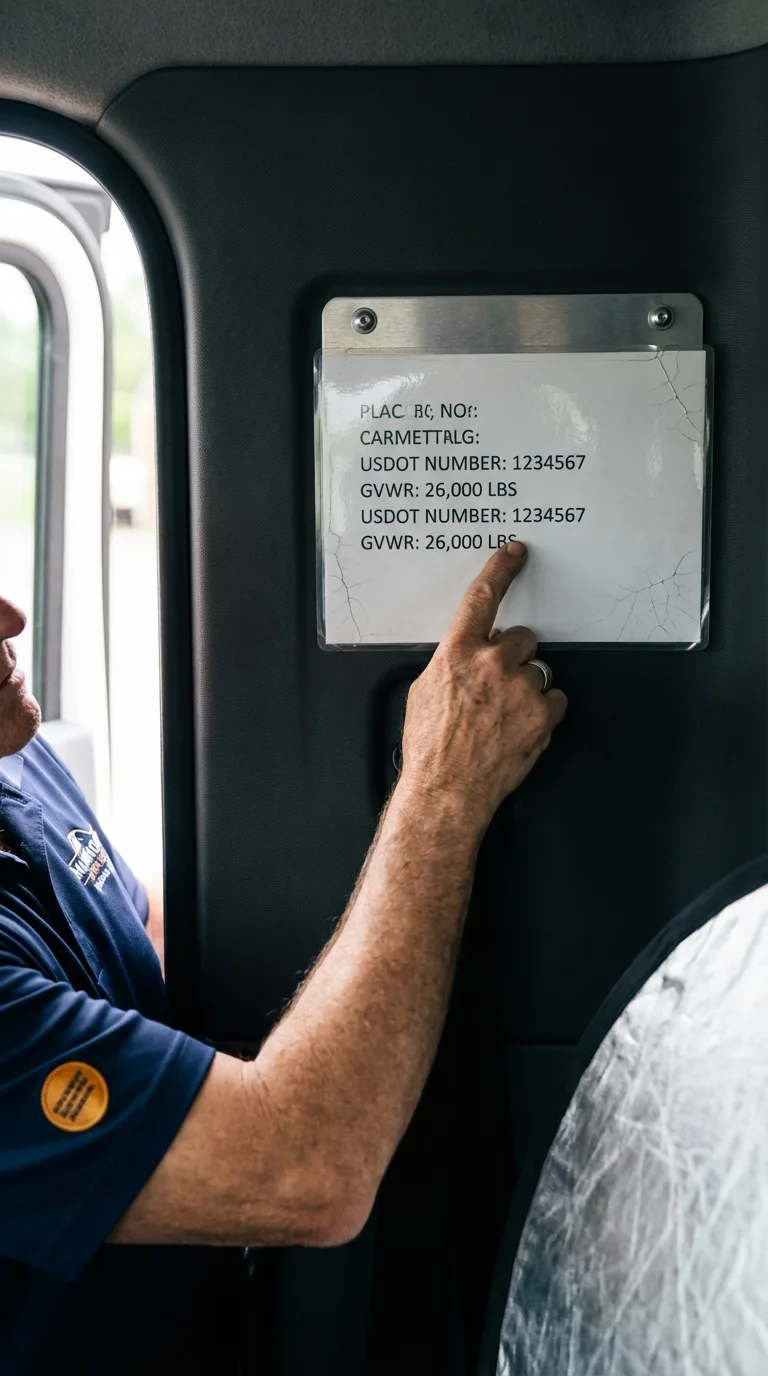 USDOT licensing placard verification in Okeechobee